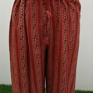 Cotton Hand Block Ajrakh Printed Narrow Palazzo