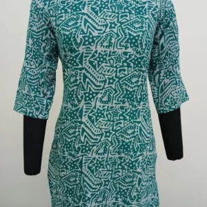 Cotton Hand Block Batik Straight Cut Kurti